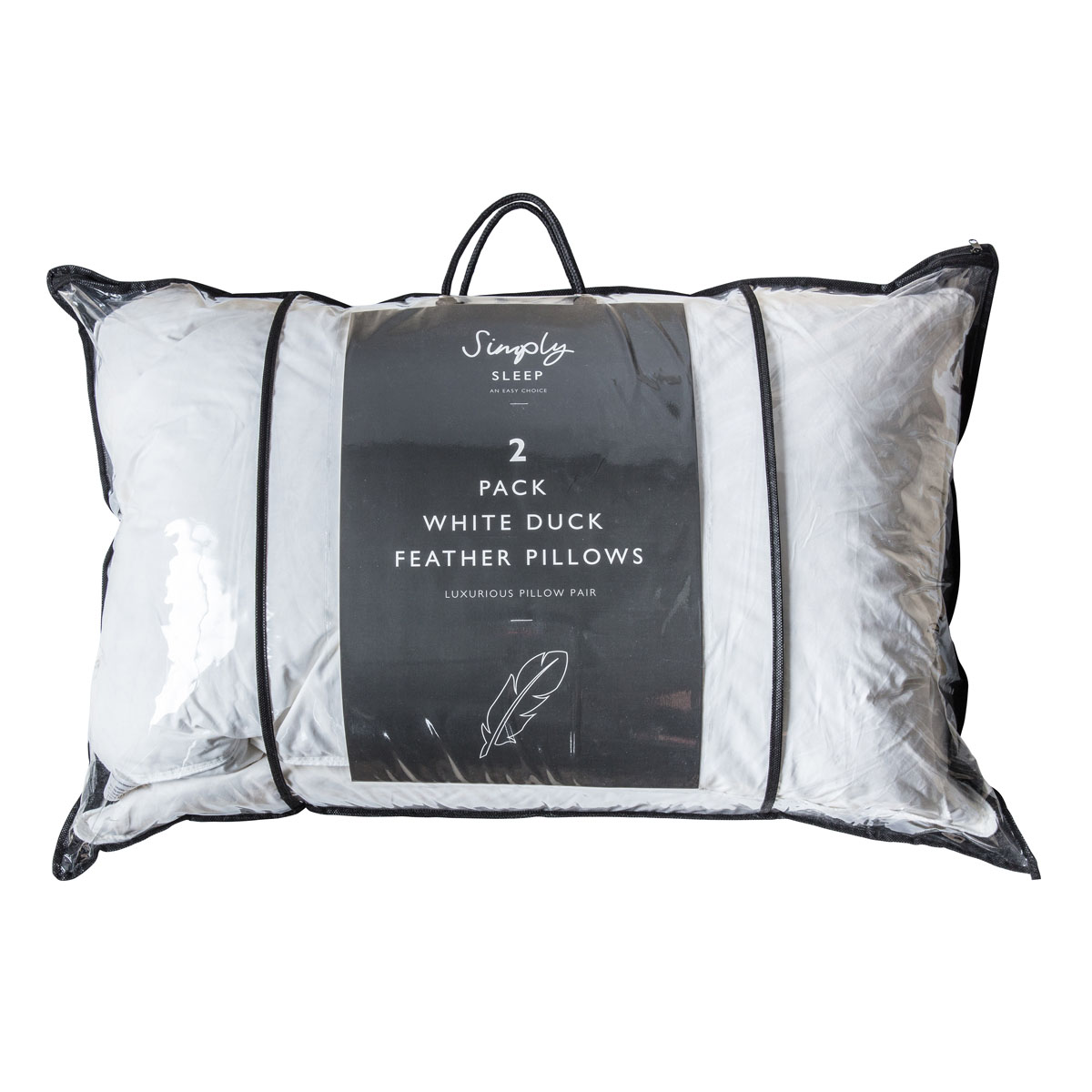 SS 2 Pack Duck Feather Pillow 480x740mm
