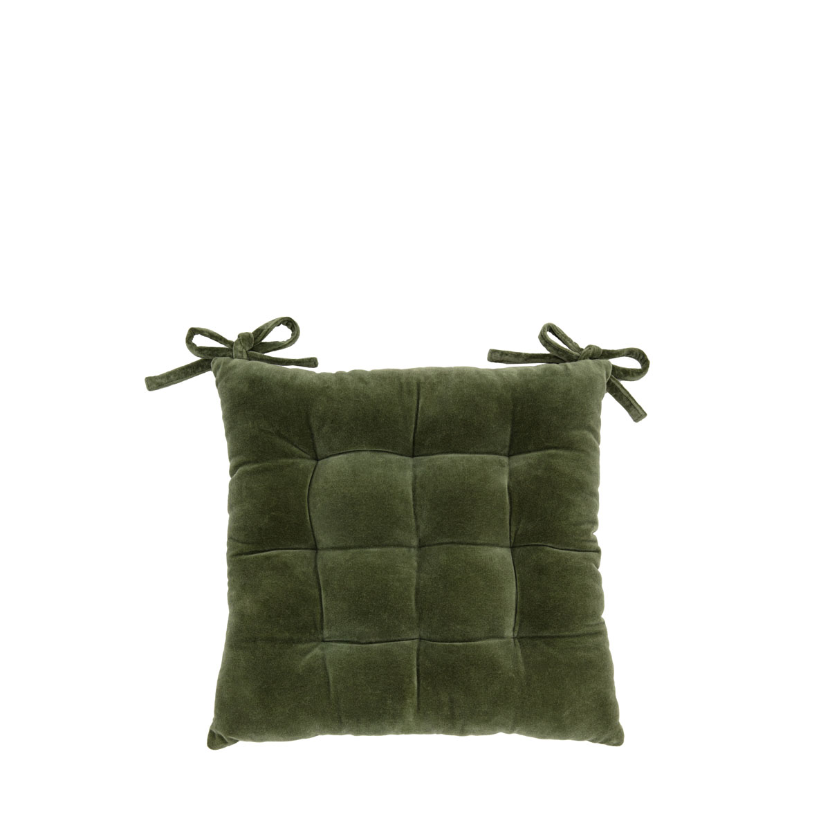 Cotton Velvet Seatpad Olive 430x430mm