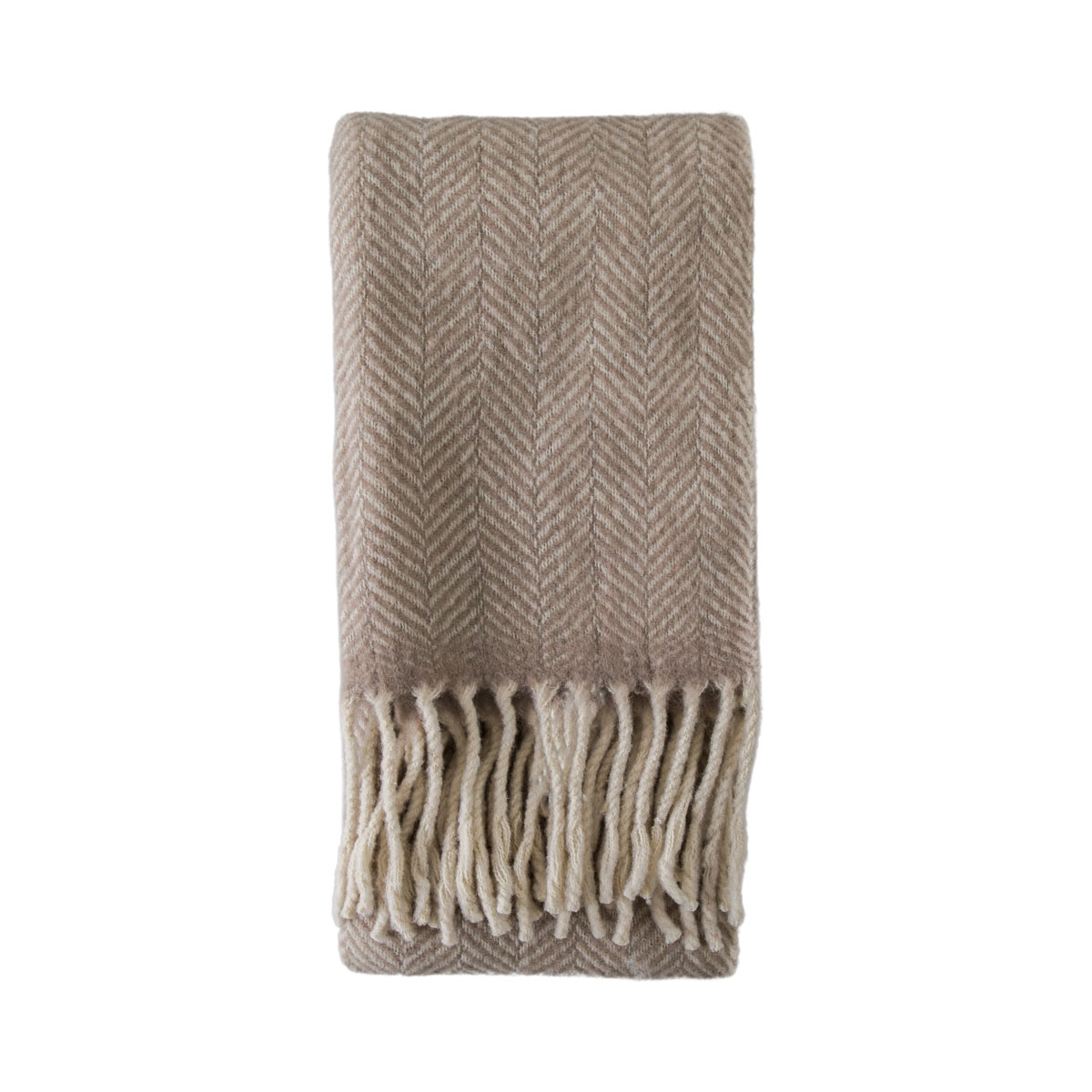 Wool Throw Taupe 1300x1700mm