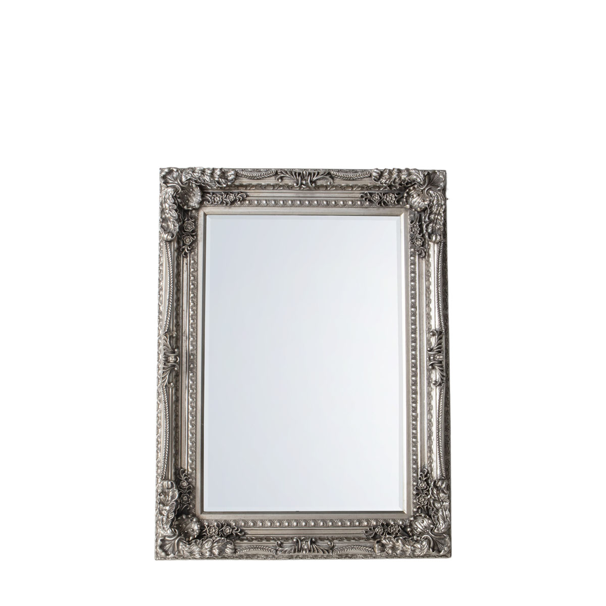 Carved Louis Mirror Silver 1190x890mm