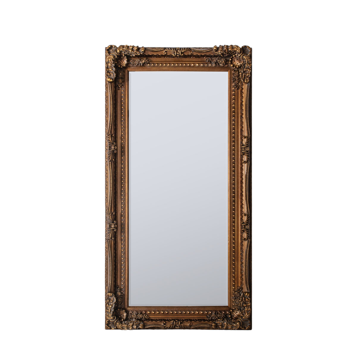 Carved Louis Leaner Mirror Gold 1755x895mm