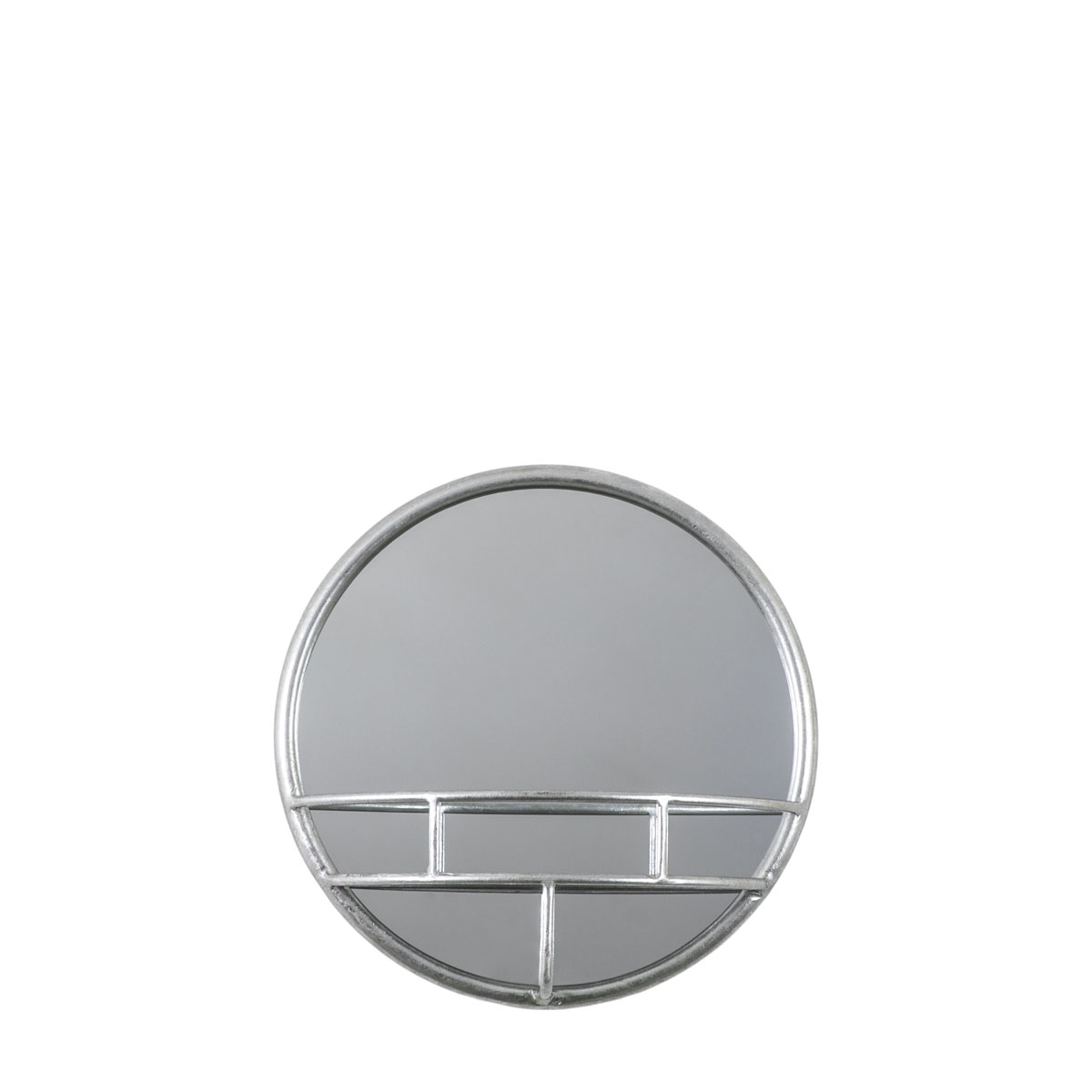 Milton Round Mirror Silver 400mm