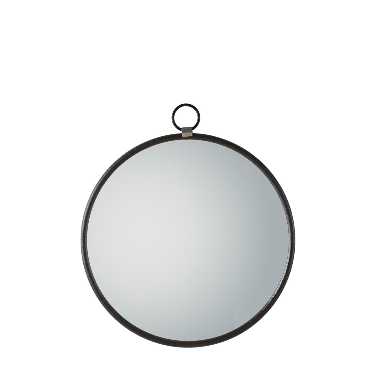 Bayswater Black Round Mirror 610x700mm